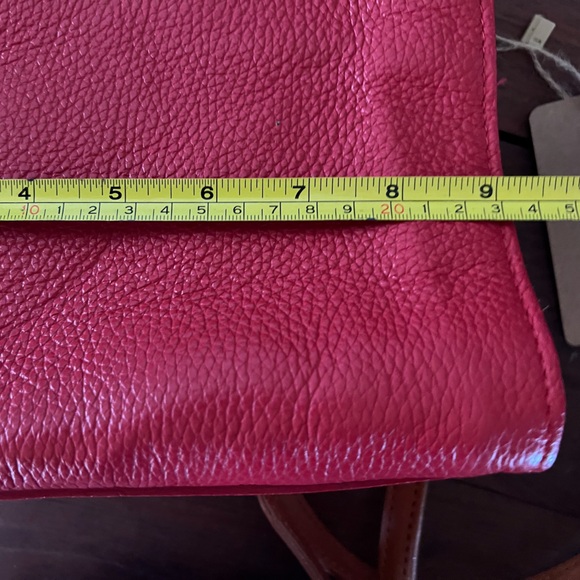 Valentina Red Leather Purse Crossbody Bag - Picture 5 of 8